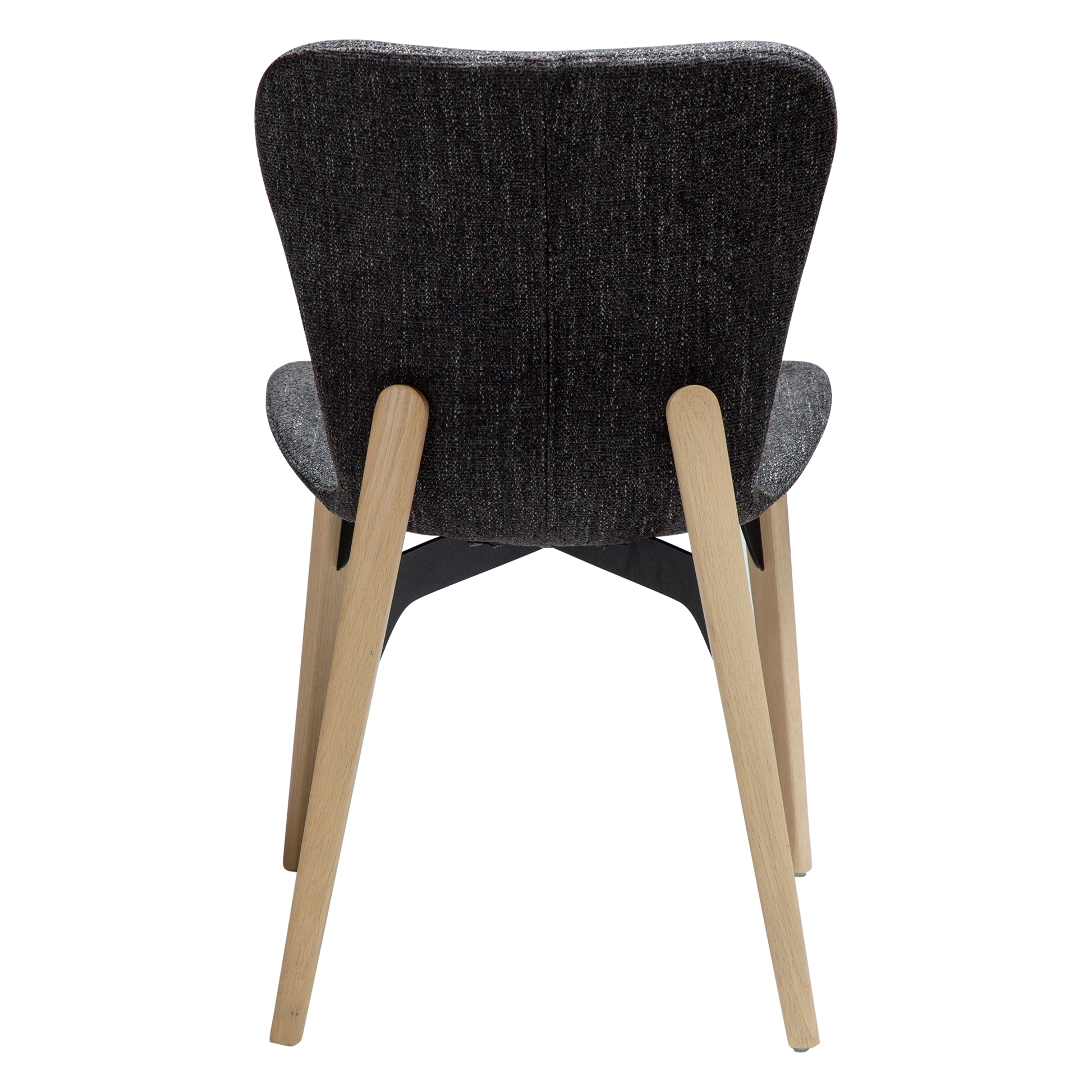 [var:Bezug=Raben-schwarzer Bouclé-Stoff mit weiß gewaschenen Eichenbeinen] PARAGON Stuhl