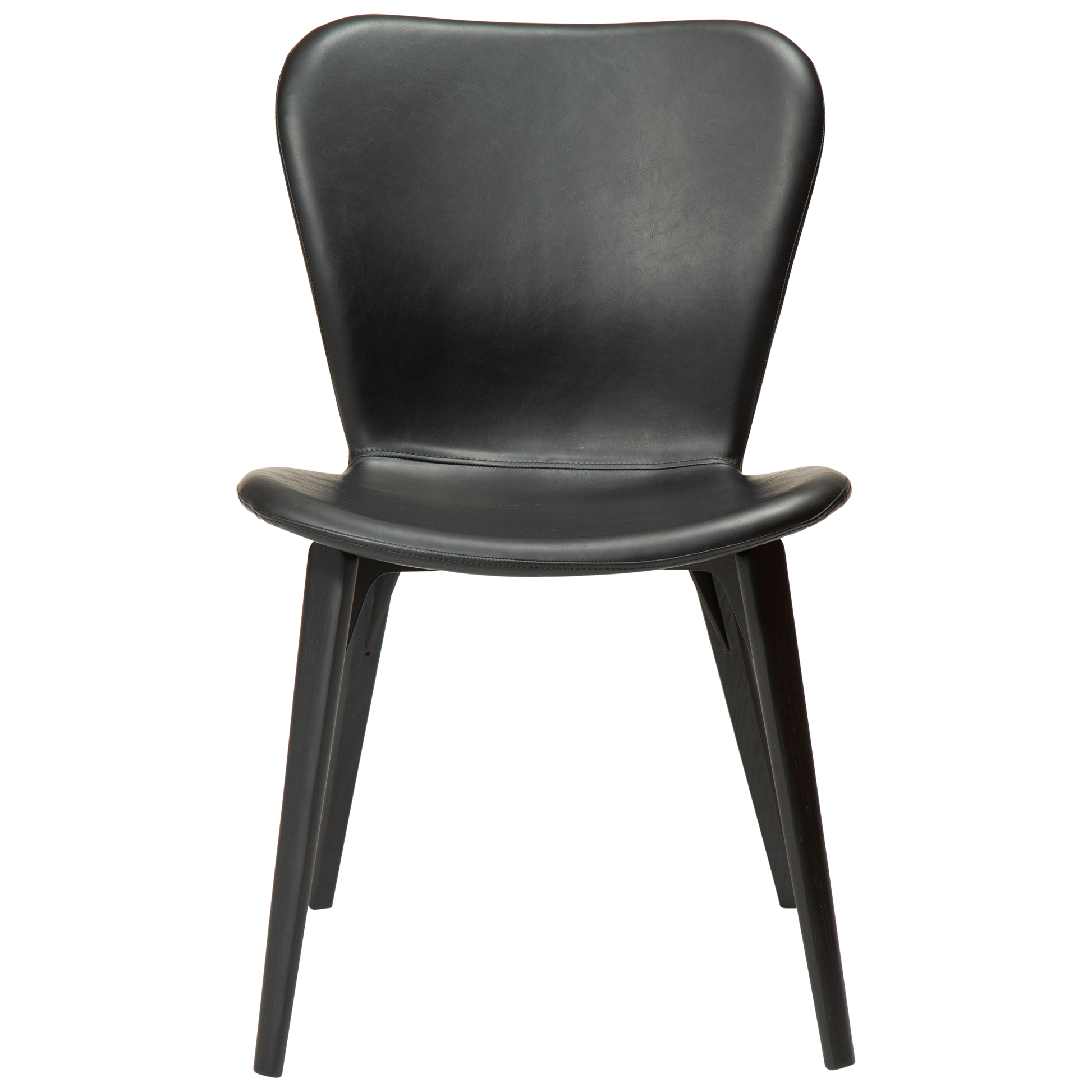 [var:Bezug=Vintage schwarzes Kunstleder mit schwarzen Eschenbeinen] PARAGON Stuhl