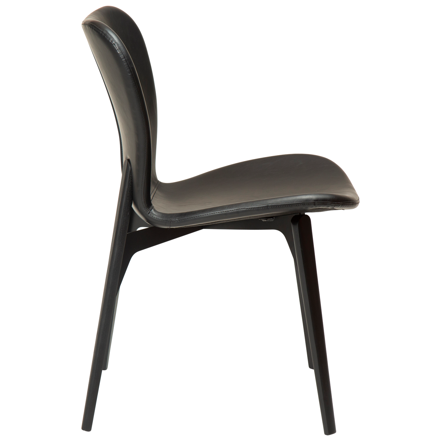 [var:Bezug=Vintage schwarzes Kunstleder mit schwarz gebeizten Eschenbeinen] PARAGON Stuhl