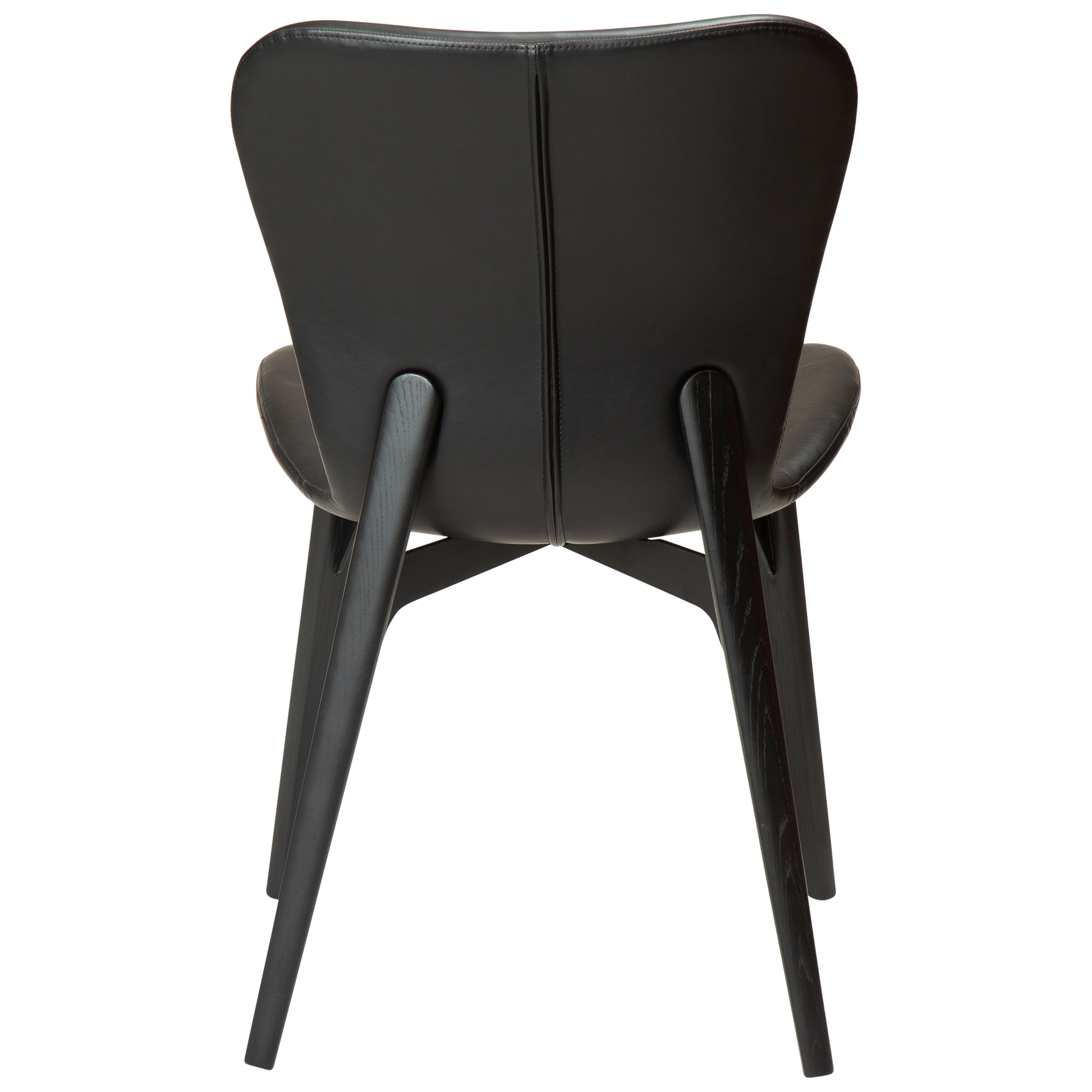 [var:Bezug=Vintage schwarzes Kunstleder mit schwarz gebeizten Eschenbeinen] PARAGON Stuhl