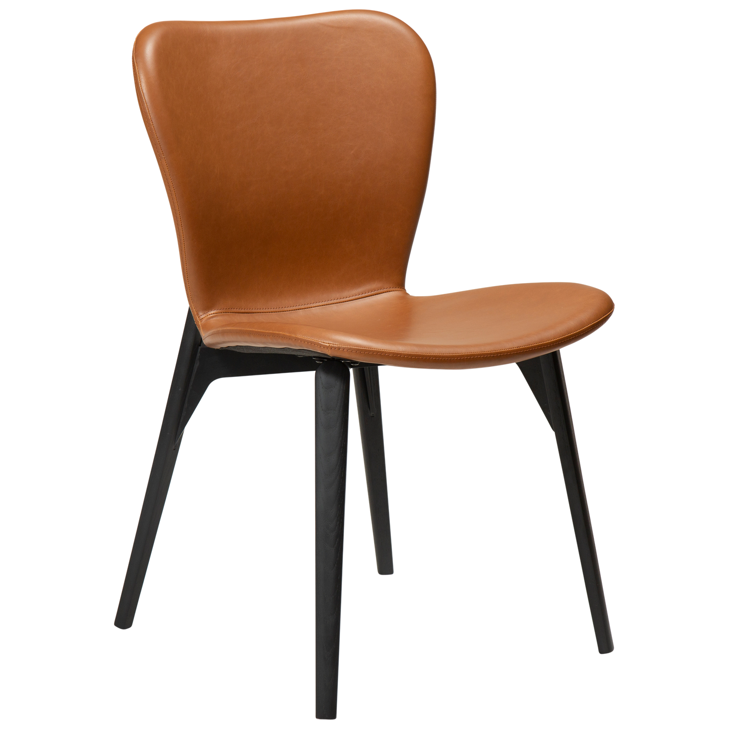 [var:Bezug=Vintage hellbraunes Kunstleder mit schwarzen Eschenbeinen] PARAGON Stuhl