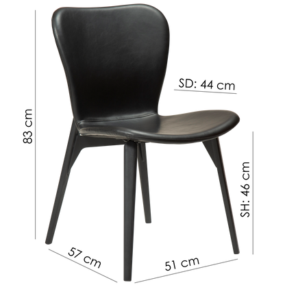 [var:Bezug=Vintage hellbraunes Kunstleder mit schwarzen Eschenbeinen] PARAGON Stuhl