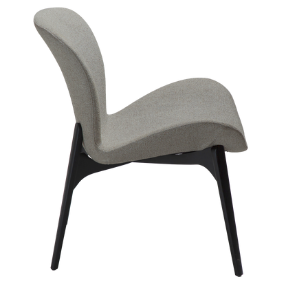 [var:Bezug=kiesel erdfarben Bouclé-Stoff mit schwarz gebeizten Eschenbeinen] PARAGON Lounge-Sessel