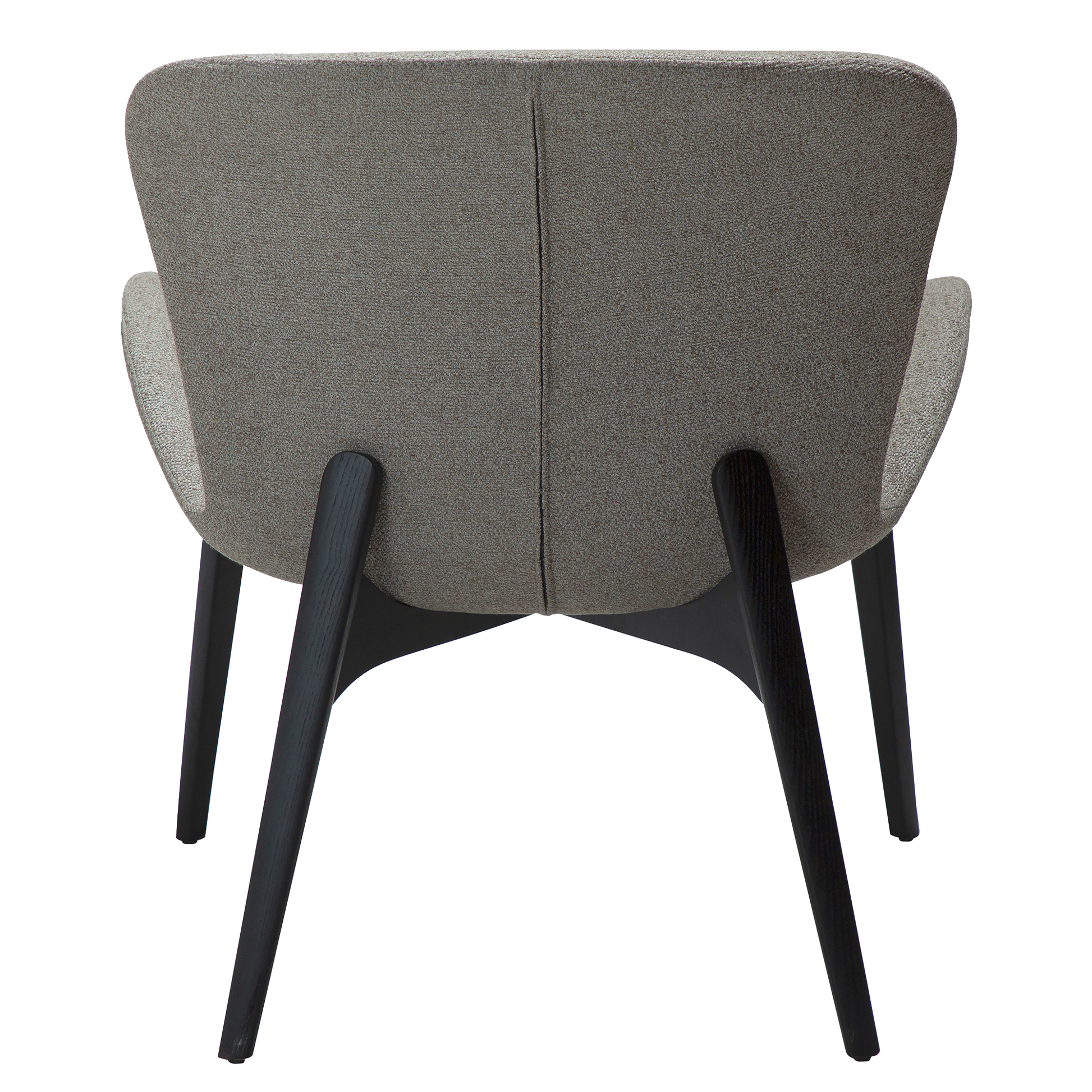 [var:Bezug=kiesel erdfarben Bouclé-Stoff mit schwarz gebeizten Eschenbeinen] PARAGON Lounge-Sessel