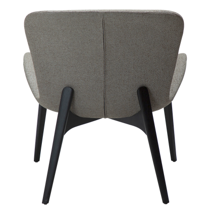 [var:Bezug=kiesel erdfarben Bouclé-Stoff mit schwarz gebeizten Eschenbeinen] PARAGON Lounge-Sessel