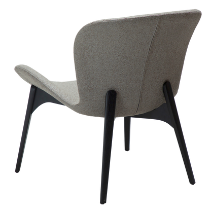 [var:Bezug=kiesel erdfarben Bouclé-Stoff mit schwarz gebeizten Eschenbeinen] PARAGON Lounge-Sessel