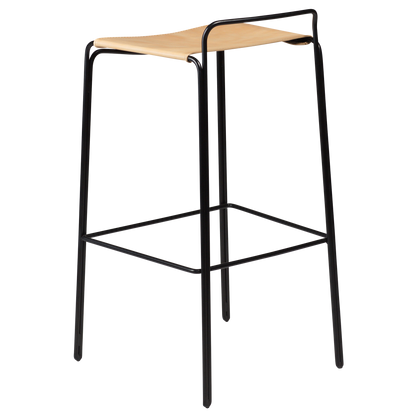 [var:Bezug=Tanleder mit schwarzen Beinen] PAZ Barhocker