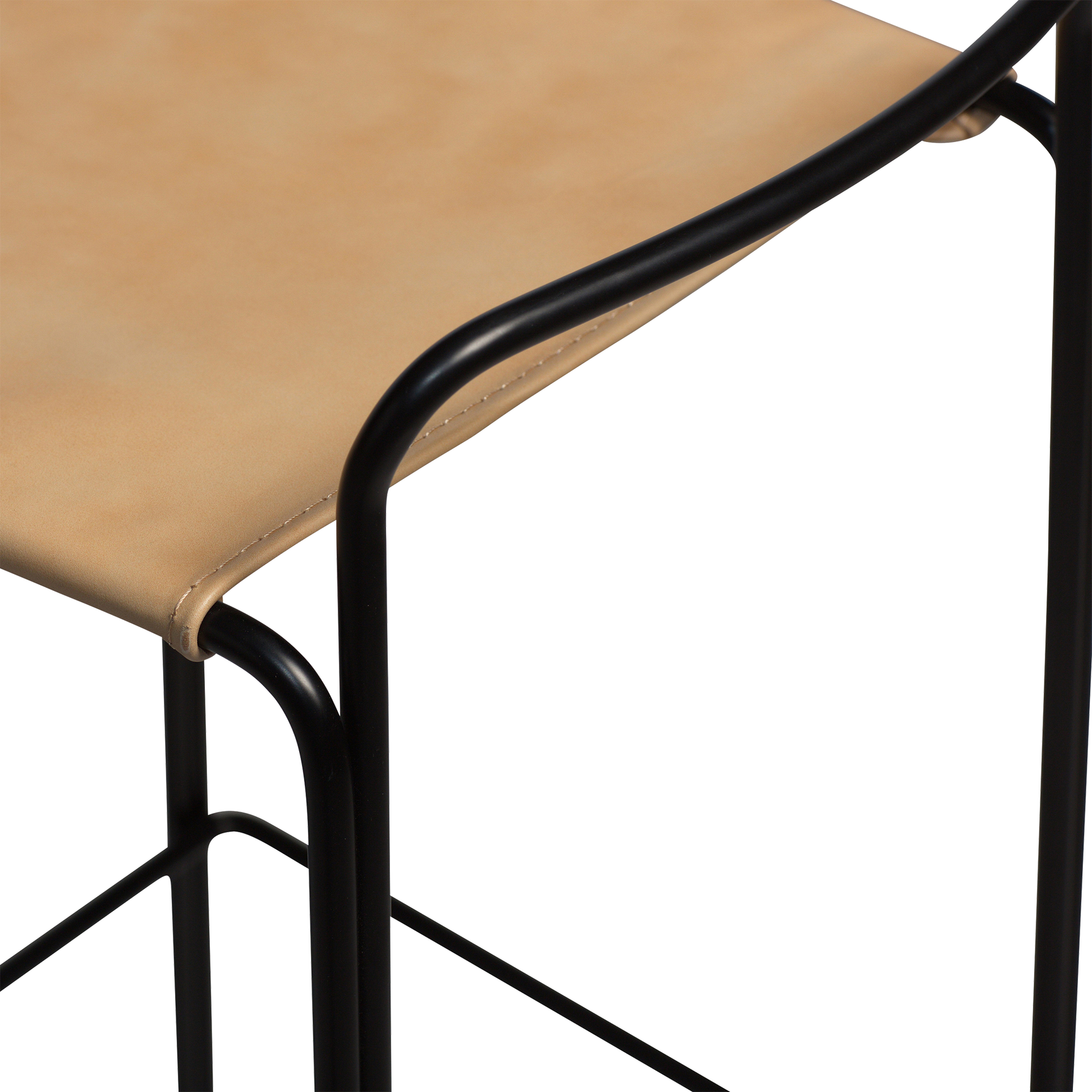 [var:Bezug=Tanleder mit schwarzen Beinen] PAZ Barhocker