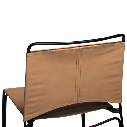 [var:Bezug=Tanleder mit schwarzen Beinen] PAZ Stuhl