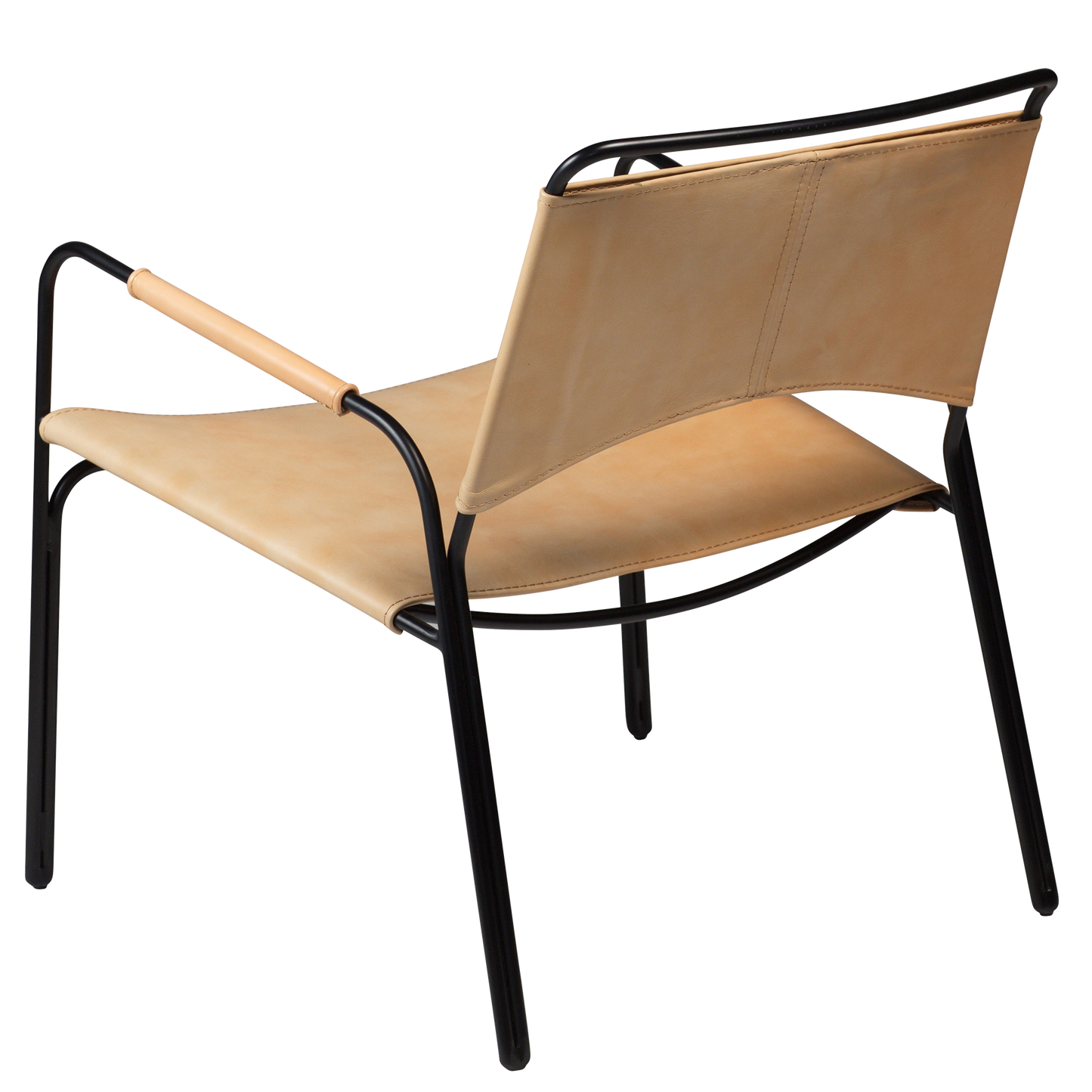 [var:Bezug=Tanleder mit schwarzen Beinen] PAZ Lounge-Sessel