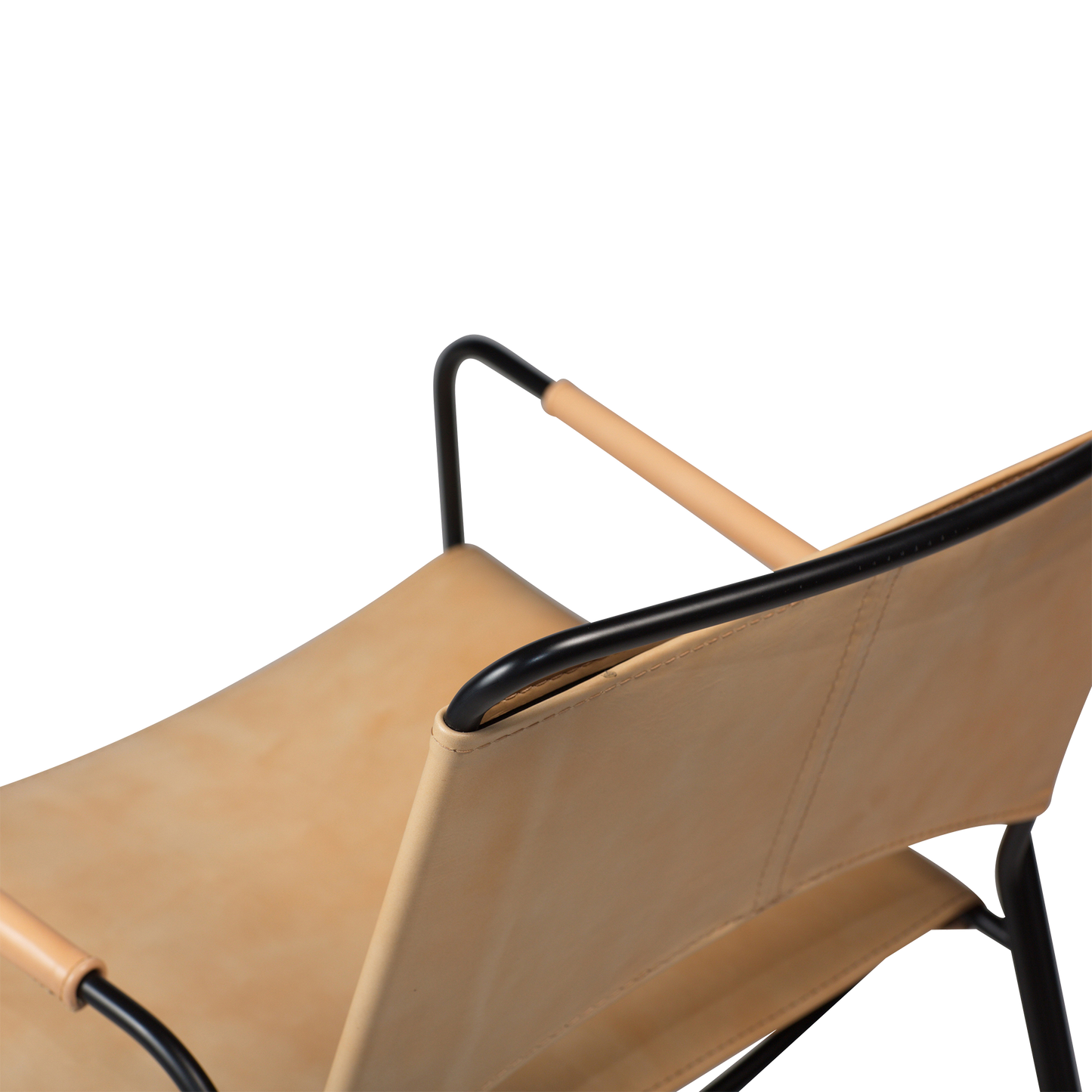 [var:Bezug=Tanleder mit schwarzen Beinen] PAZ Lounge-Sessel