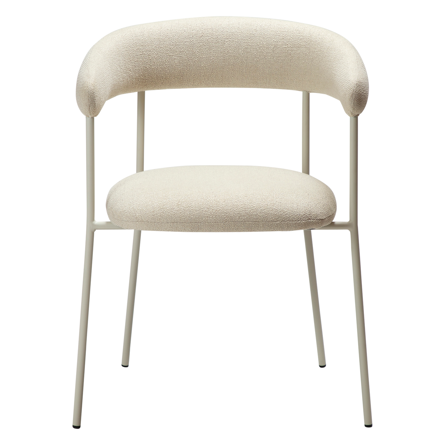 [var:Bezug=Knochenweißes Bouclé-Gewebe mit knochenweißen Beinen] PLENTI Sessel