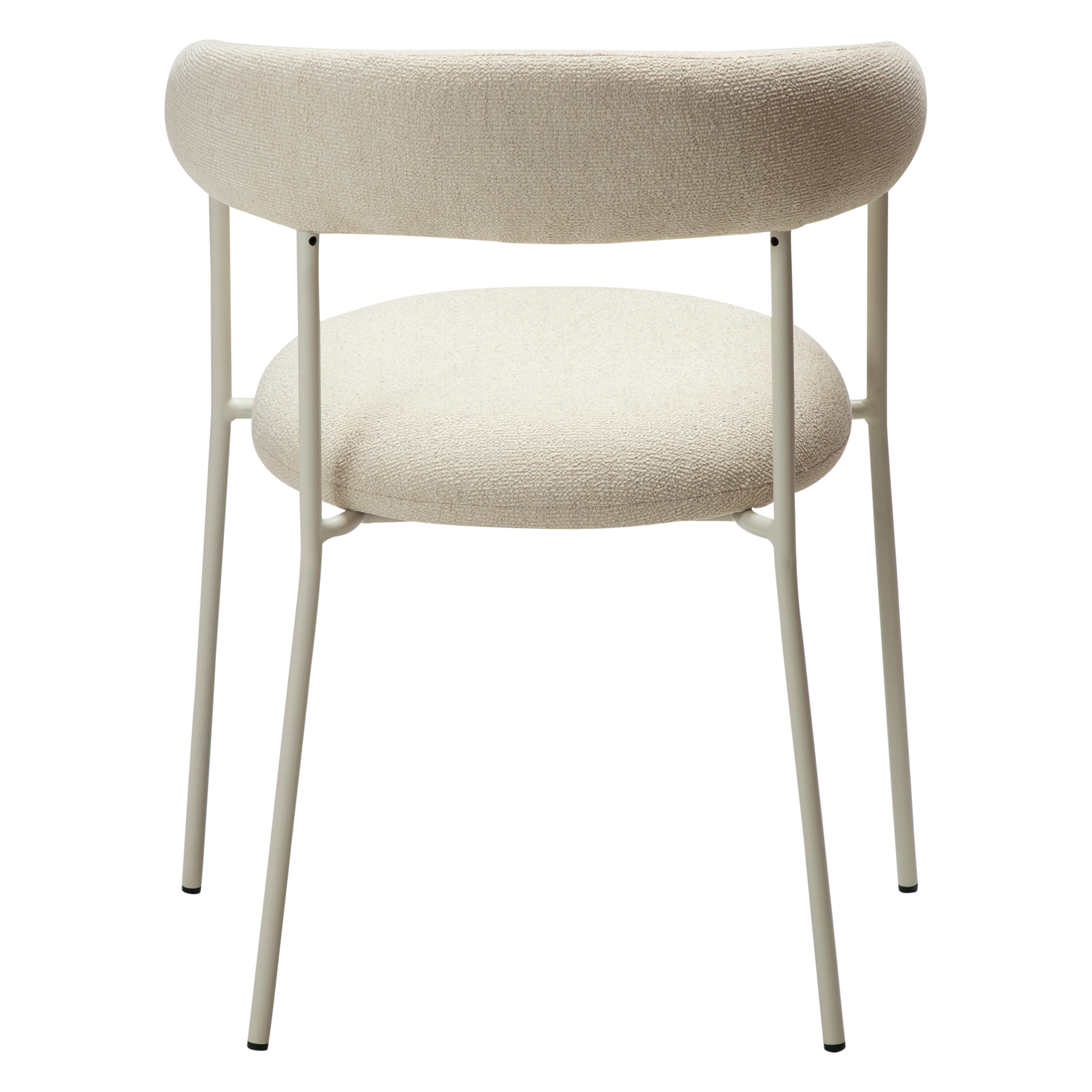 [var:Bezug=Knochenweißes Bouclé-Gewebe mit knochenweißen Beinen] PLENTI Sessel