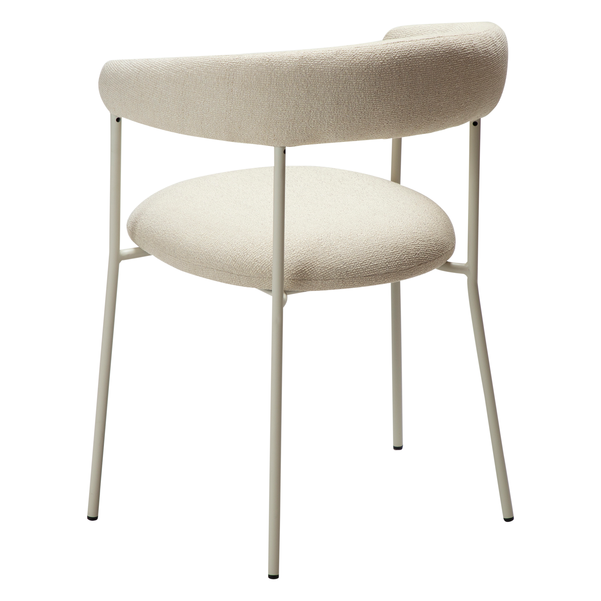 [var:Bezug=Knochenweißes Bouclé-Gewebe mit knochenweißen Beinen] PLENTI Sessel