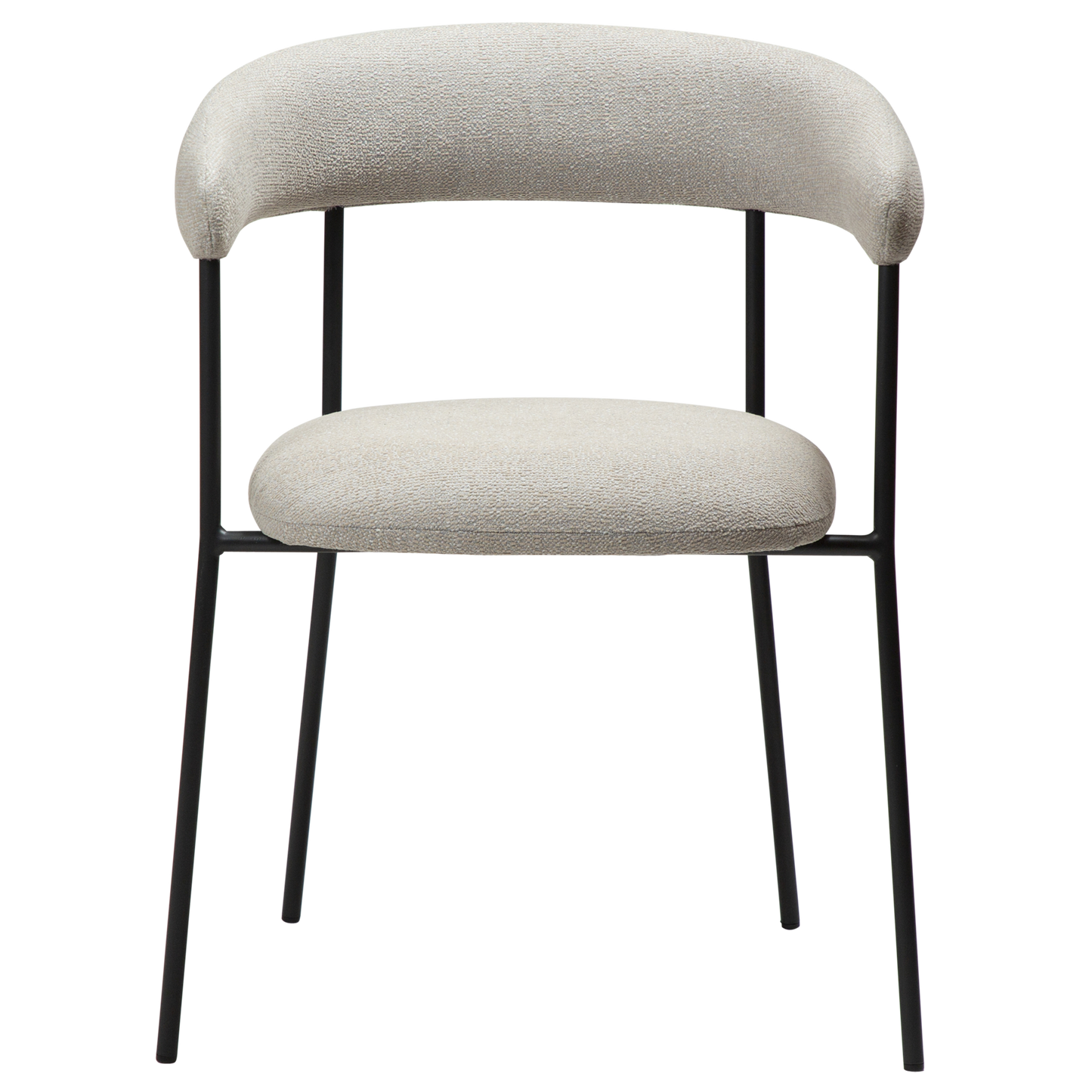 [var:Bezug=Kaschmir Bouclé-Gewebe mit schwarzen Beinen] PLENTI Sessel