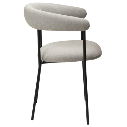 [var:Bezug=Kaschmir Bouclé-Gewebe mit schwarzen Beinen] PLENTI Sessel