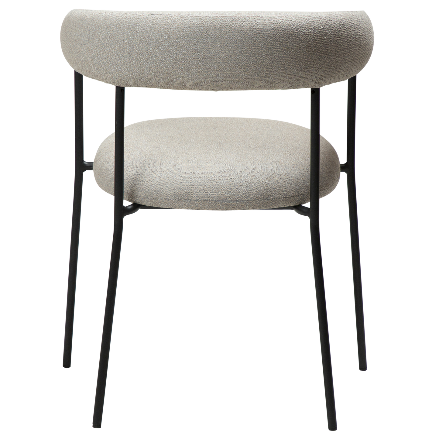 [var:Bezug=Kaschmir Bouclé-Gewebe mit schwarzen Beinen] PLENTI Sessel