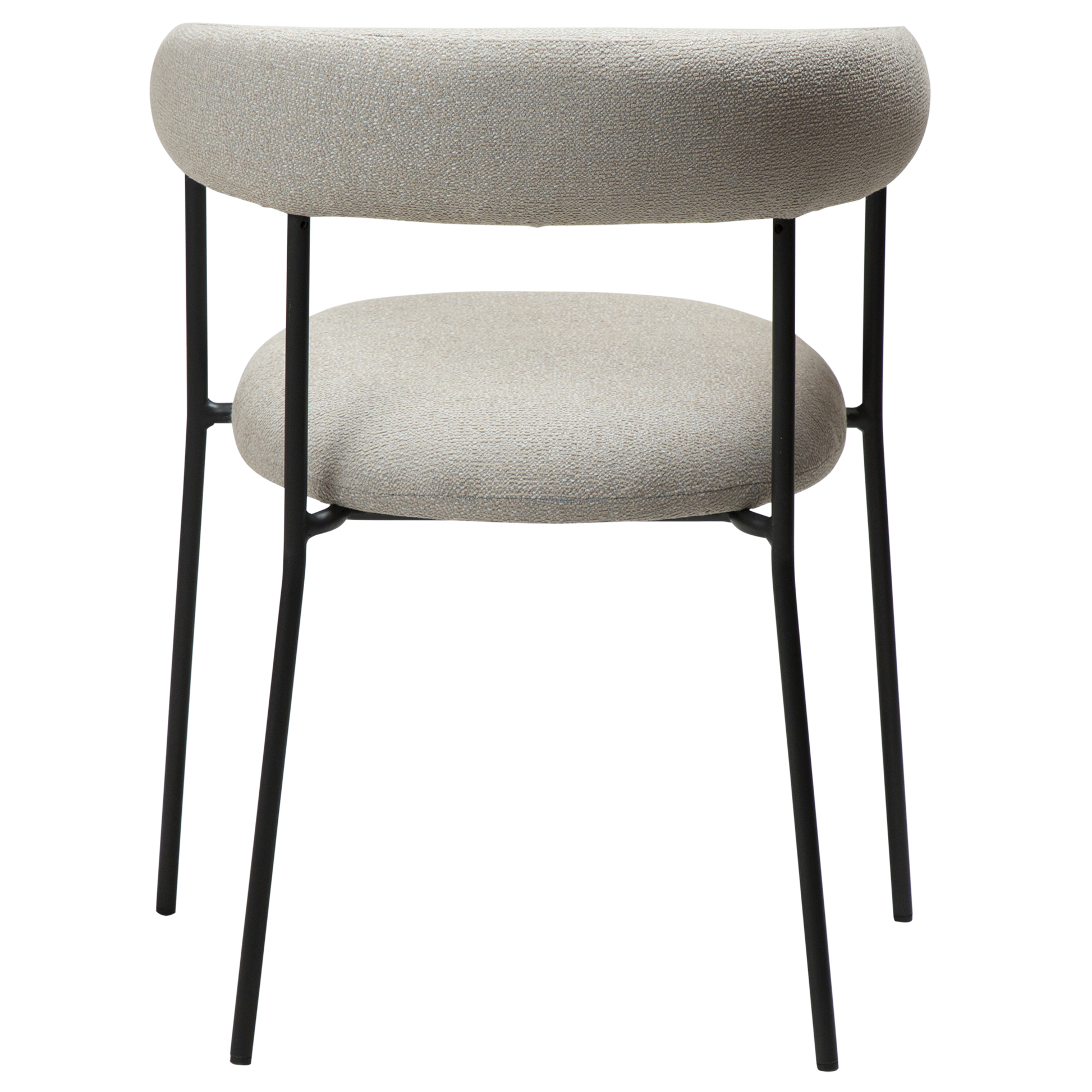 [var:Bezug=Kaschmir Bouclé-Gewebe mit schwarzen Beinen] PLENTI Sessel