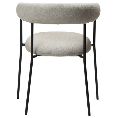 [var:Bezug=Kaschmir Bouclé-Gewebe mit schwarzen Beinen] PLENTI Sessel