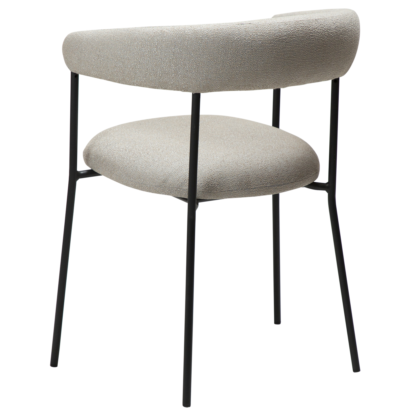 [var:Bezug=Kaschmir Bouclé-Gewebe mit schwarzen Beinen] PLENTI Sessel