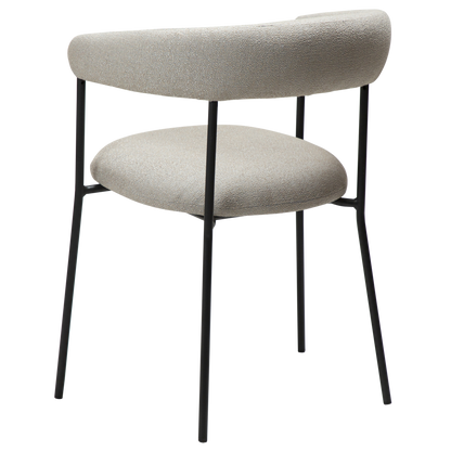 [var:Bezug=Kaschmir Bouclé-Gewebe mit schwarzen Beinen] PLENTI Sessel