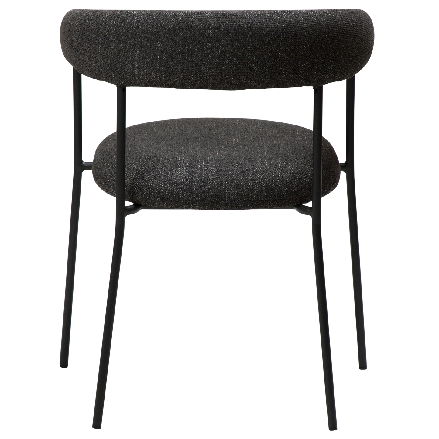 [var:Bezug=Raben schwarzes Bouclé-Gewebe mit schwarzen Beinen] PLENTI Sessel