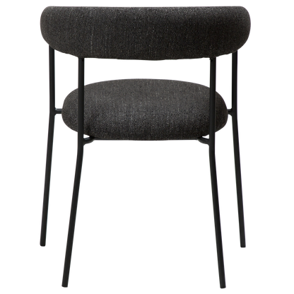 [var:Bezug=Raben schwarzes Bouclé-Gewebe mit schwarzen Beinen] PLENTI Sessel