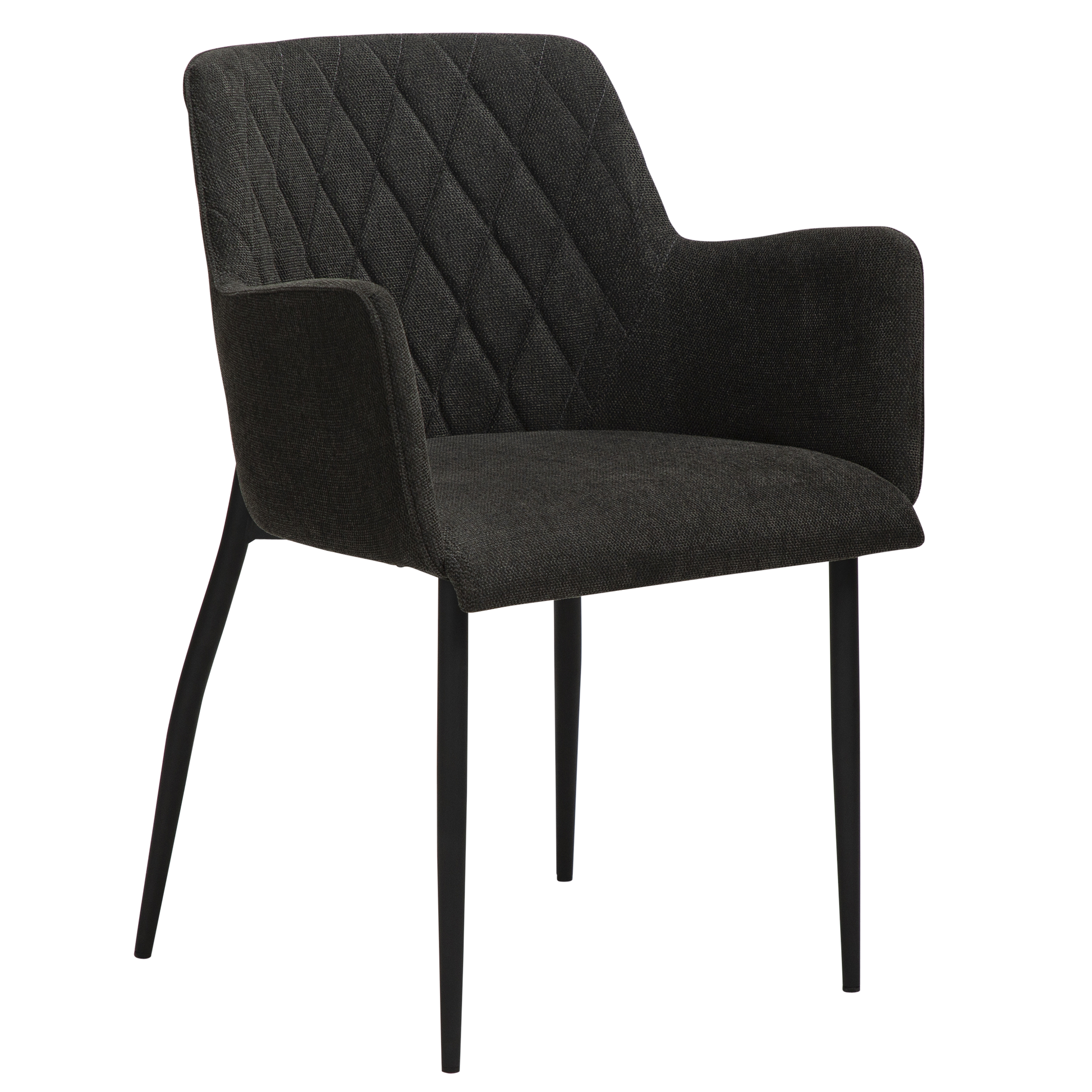 [var:Bezug=Crow schwarzer Stoff mit schwarzen Beinen] ROMBO Sessel