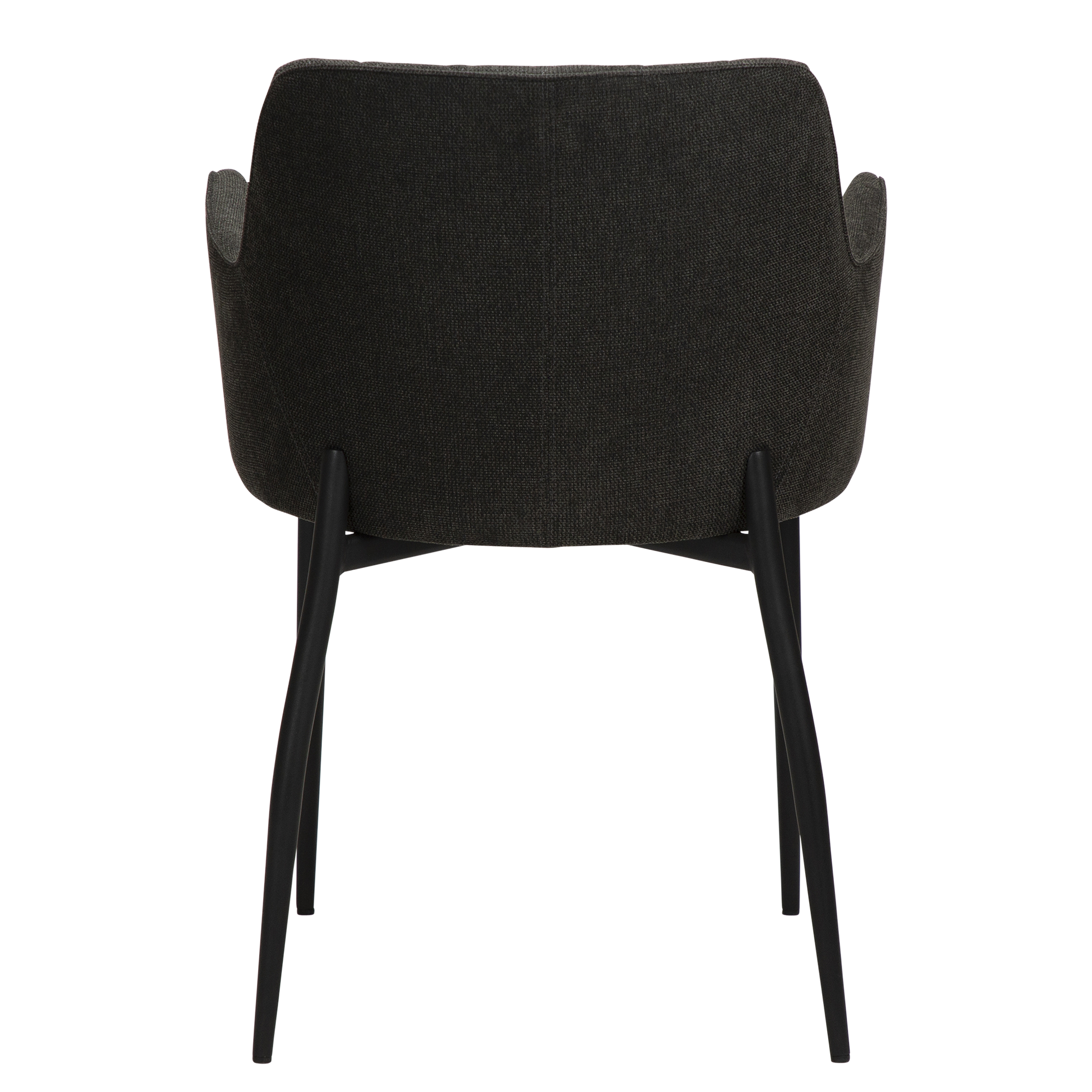 [var:Bezug=Crow schwarzer Stoff mit schwarzen Beinen] ROMBO Sessel