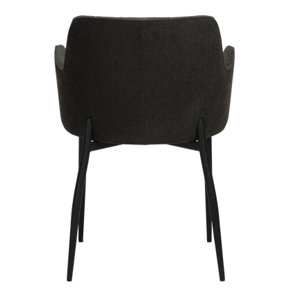 [var:Bezug=Crow schwarzer Stoff mit schwarzen Beinen] ROMBO Sessel