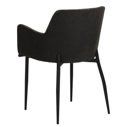 [var:Bezug=Crow schwarzer Stoff mit schwarzen Beinen] ROMBO Sessel