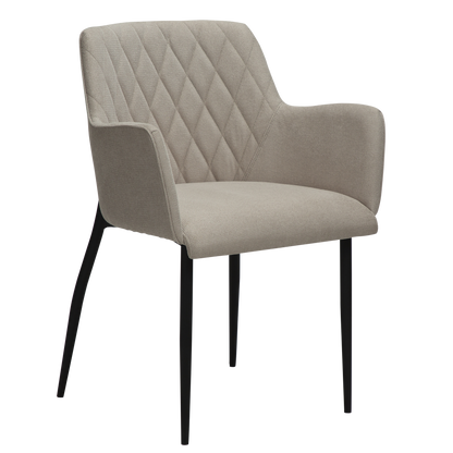 [var:Bezug=Wüstensandstoff mit schwarzen Beinen] ROMBO Sessel