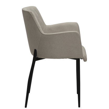 [var:Bezug=Wüstensandstoff mit schwarzen Beinen] ROMBO Sessel