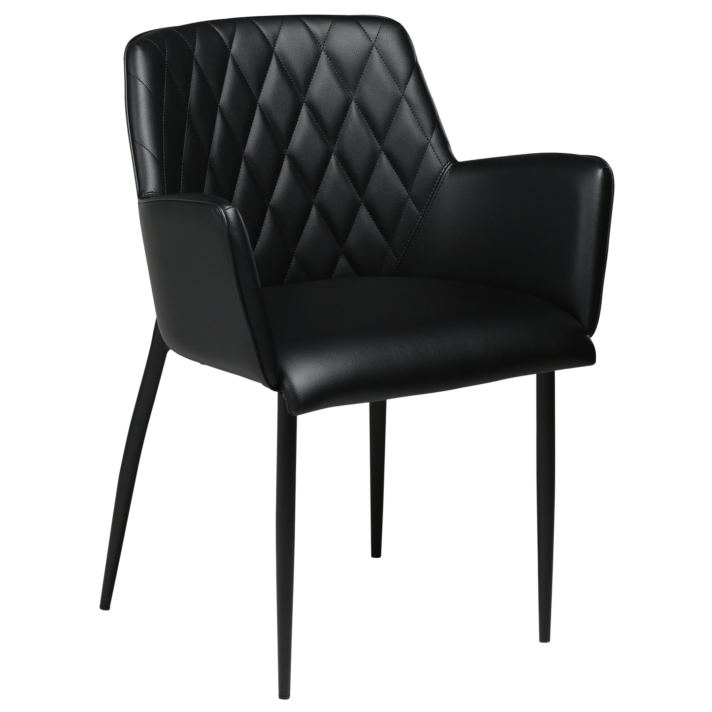 [var:Bezug=Schwarzes Kunstleder mit schwarzen Beinen] ROMBO Sessel