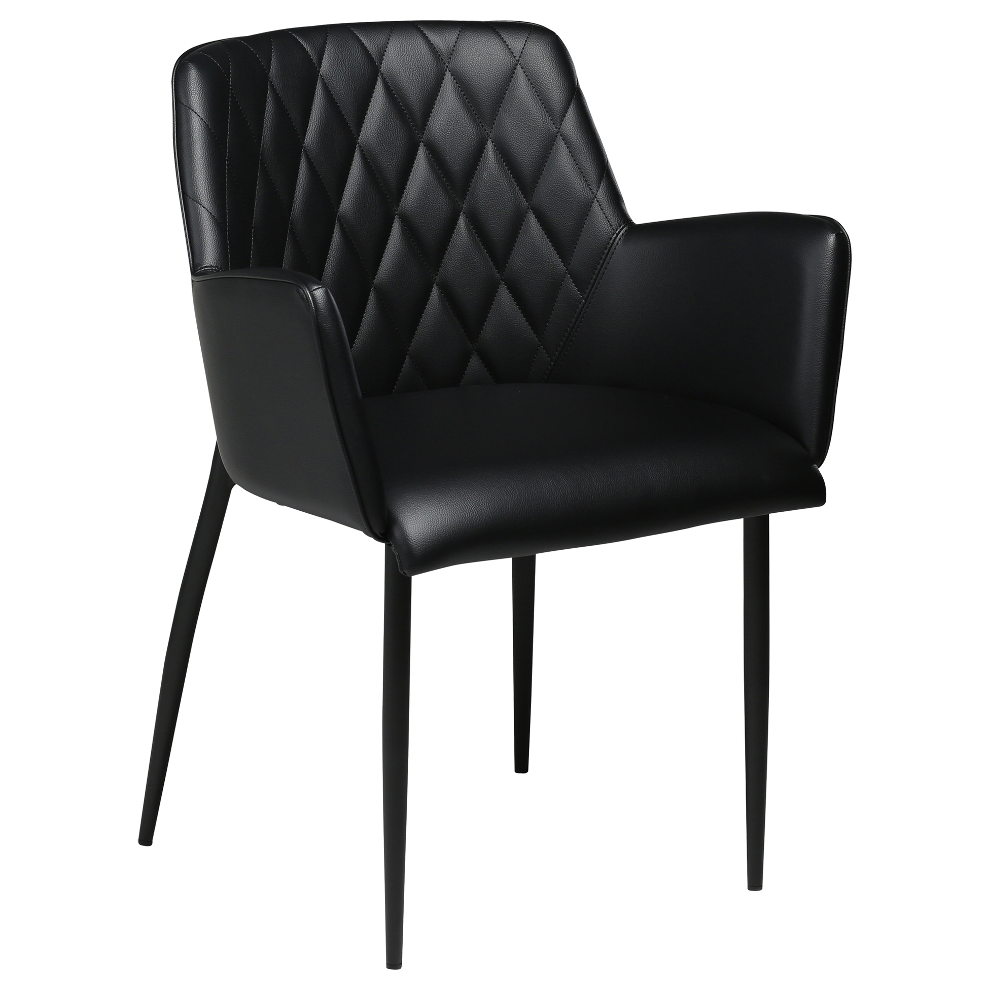 [var:Bezug=Schwarzes Kunstleder mit schwarzen Beinen] ROMBO Sessel