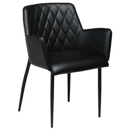 [var:Bezug=Schwarzes Kunstleder mit schwarzen Beinen] ROMBO Sessel