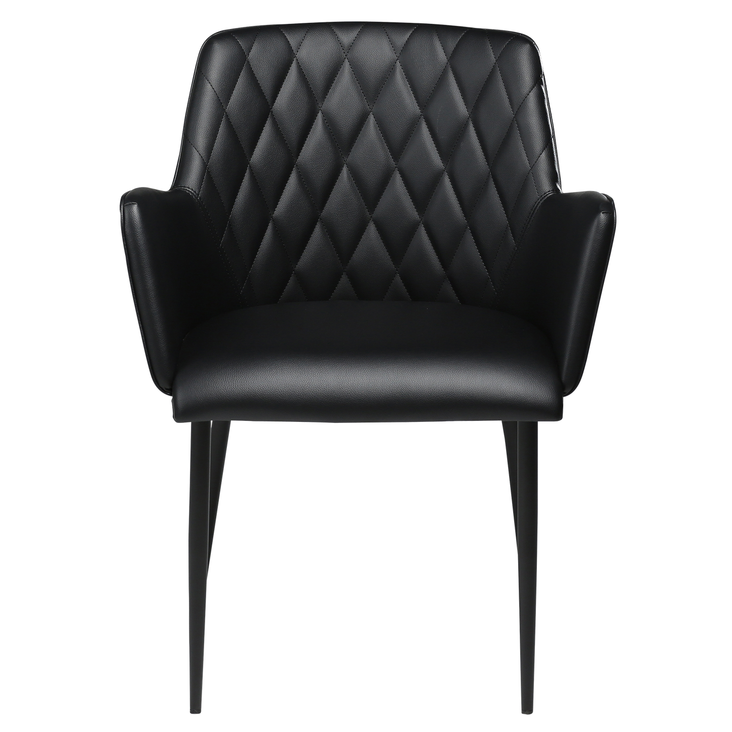 [var:Bezug=Schwarzes Kunstleder mit schwarzen Beinen] ROMBO Sessel