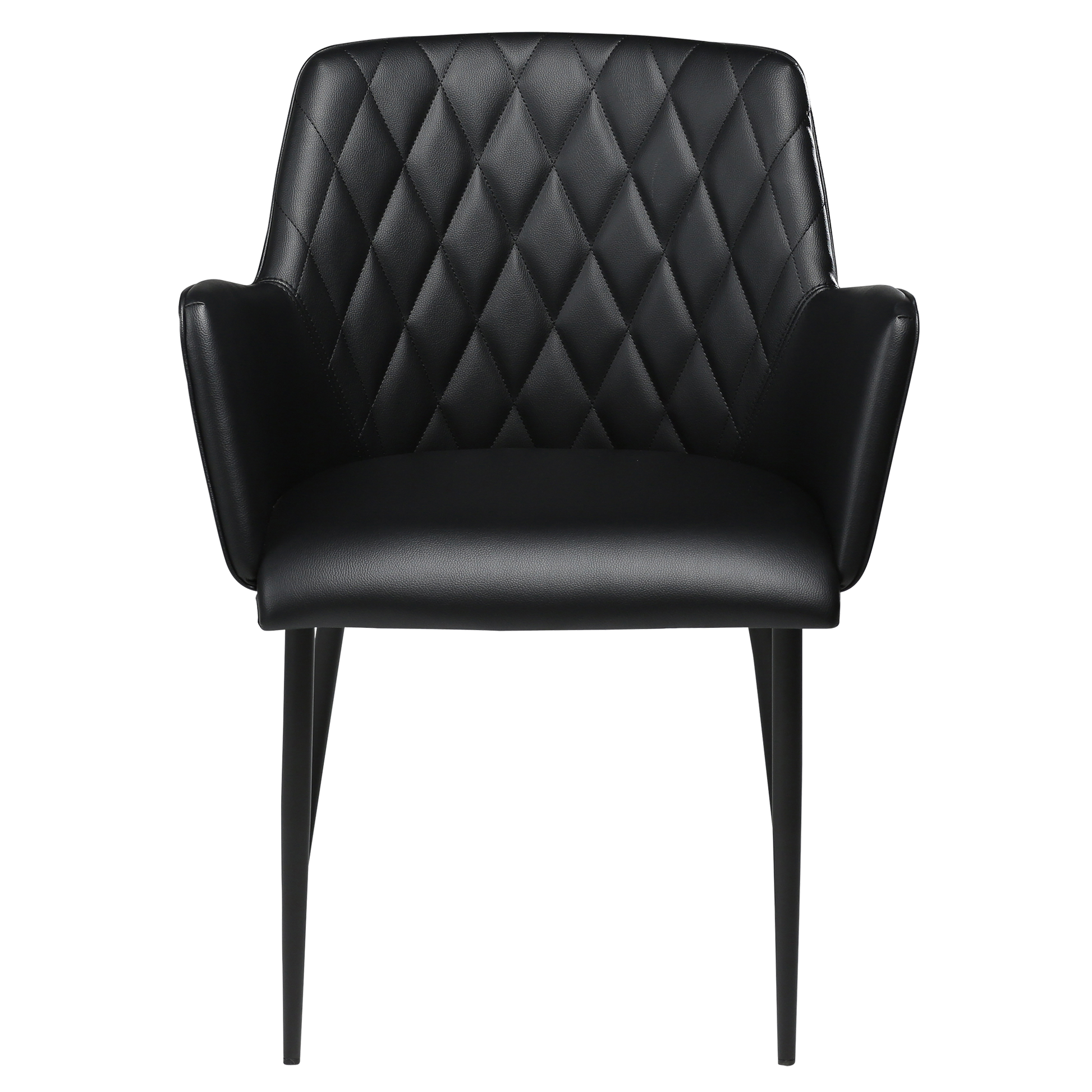 [var:Bezug=Schwarzes Kunstleder mit schwarzen Beinen] ROMBO Sessel