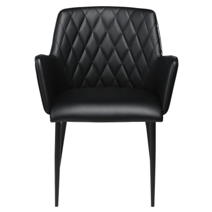 [var:Bezug=Schwarzes Kunstleder mit schwarzen Beinen] ROMBO Sessel