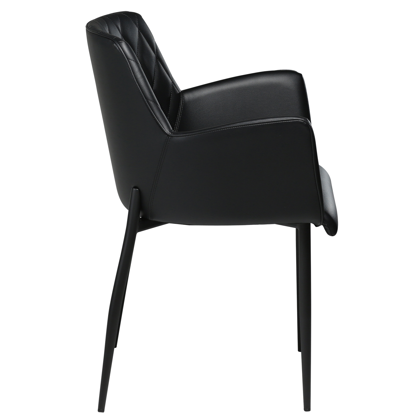 [var:Bezug=Schwarzes Kunstleder mit schwarzen Beinen] ROMBO Sessel