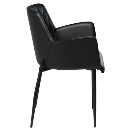 [var:Bezug=Schwarzes Kunstleder mit schwarzen Beinen] ROMBO Sessel