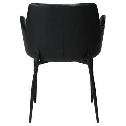 [var:Bezug=Schwarzes Kunstleder mit schwarzen Beinen] ROMBO Sessel