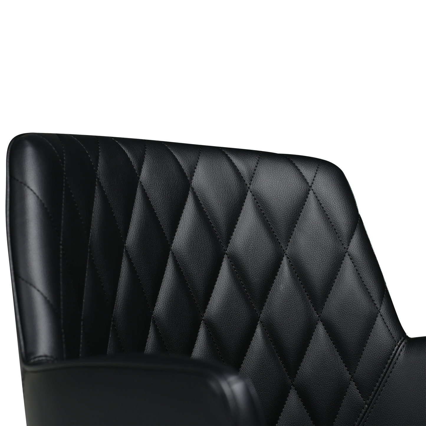 [var:Bezug=Schwarzes Kunstleder mit schwarzen Beinen] ROMBO Sessel