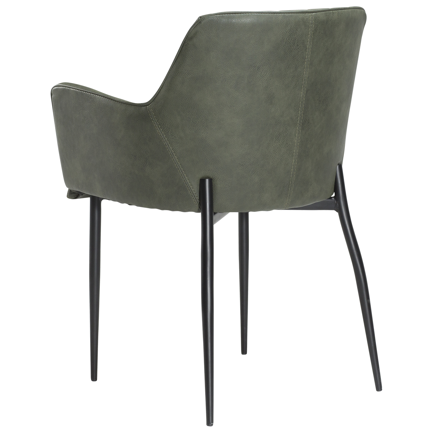 [var:Bezug=Vintage grünes Kunstleder mit schwarzen Beinen] ROMBO Sessel