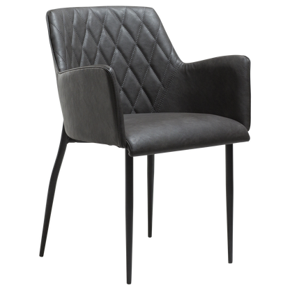 [var:Bezug=Vintage graues Kunstleder mit schwarzen Beinen] ROMBO Sessel