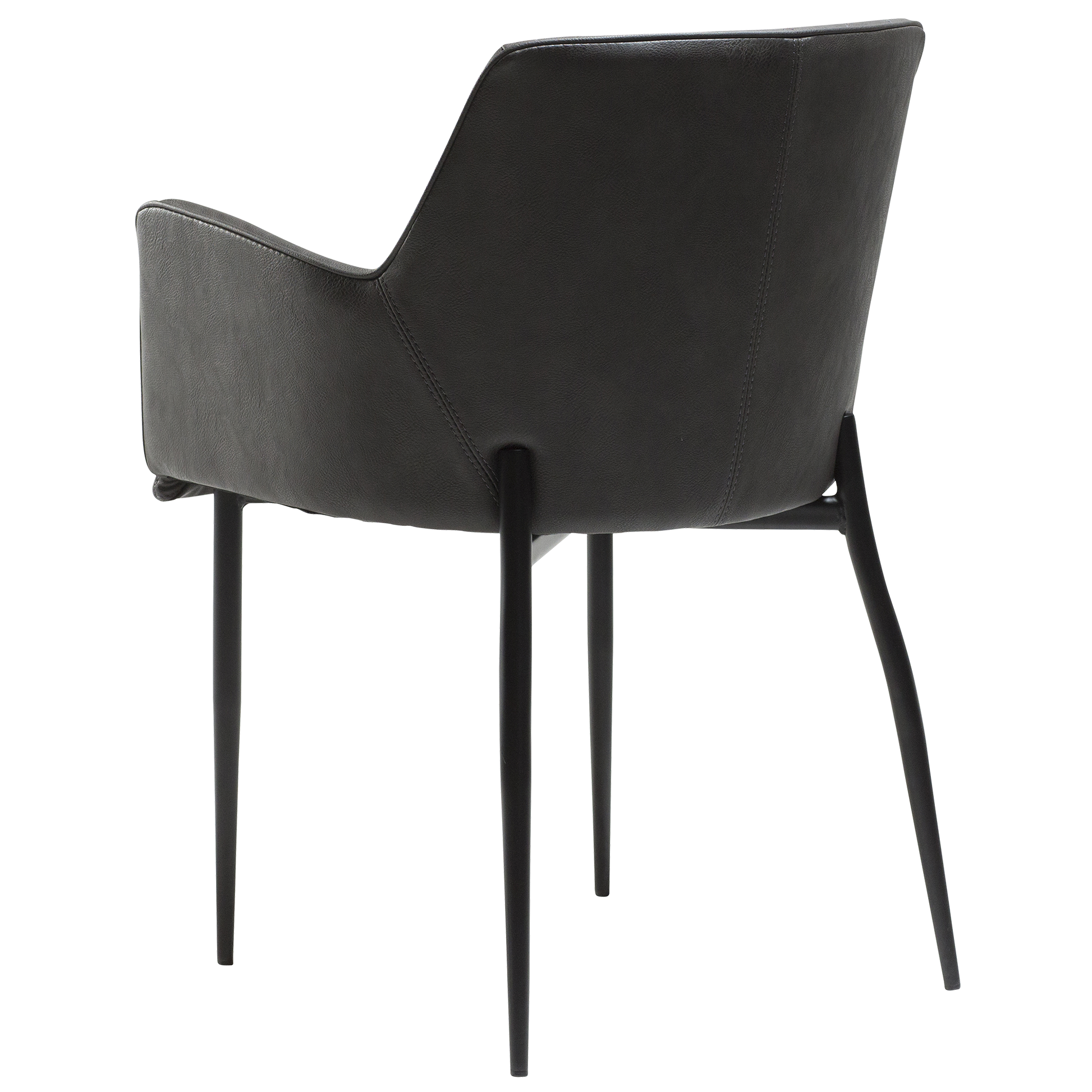 [var:Bezug=Vintage graues Kunstleder mit schwarzen Beinen] ROMBO Sessel