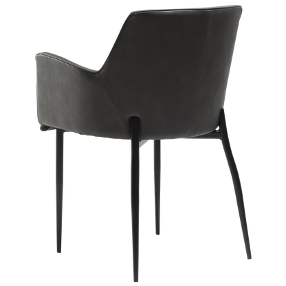 [var:Bezug=Vintage graues Kunstleder mit schwarzen Beinen] ROMBO Sessel