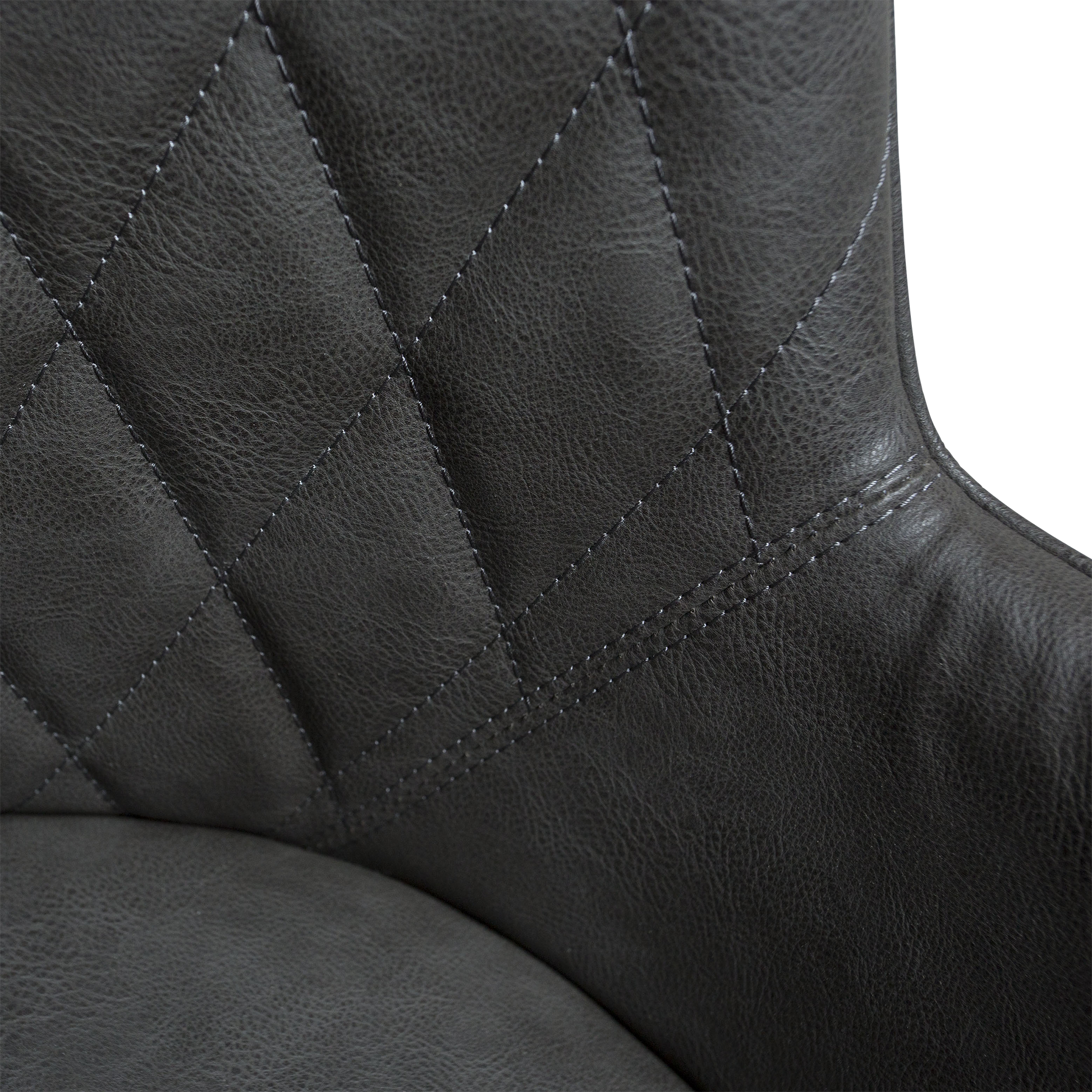 [var:Bezug=Vintage graues Kunstleder mit schwarzen Beinen] ROMBO Sessel