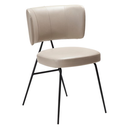 [var:Bezug=Vintage Kaschmirleder mit schwarzen Beinen] ROOST Stuhl