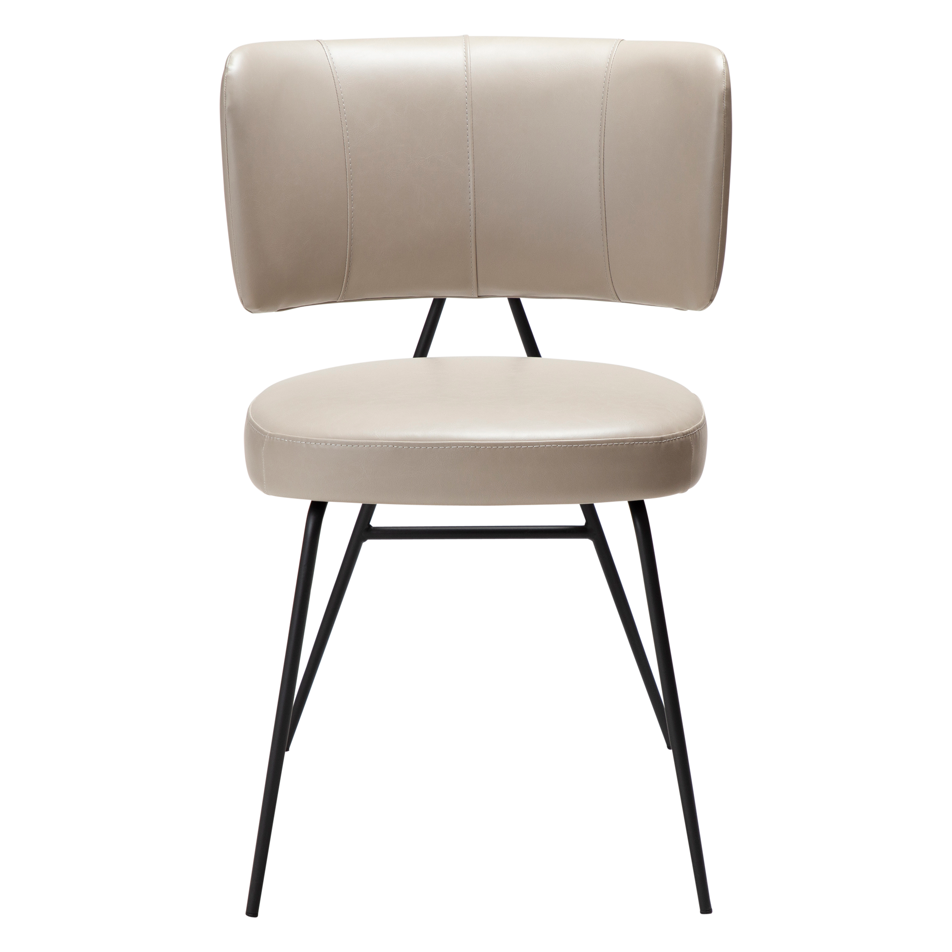 [var:Bezug=Vintage Kaschmirleder mit schwarzen Beinen] ROOST Stuhl